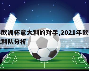 今年欧洲杯意大利的对手,2021年欧洲杯意大利队分析