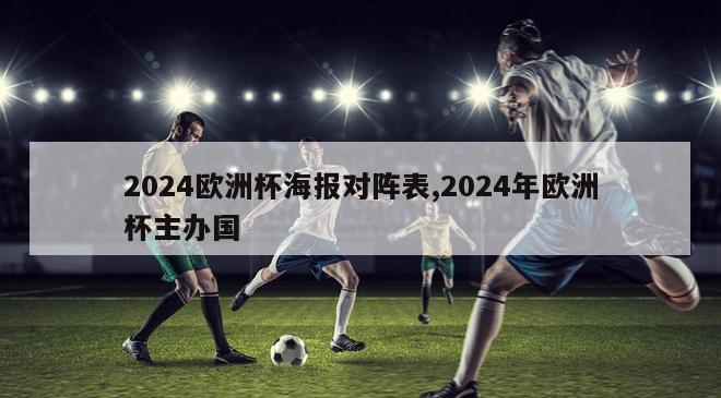 2024欧洲杯海报对阵表,2024年欧洲杯主办国