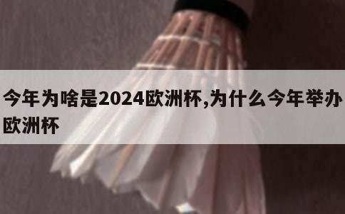 今年为啥是2024欧洲杯,为什么今年举办欧洲杯