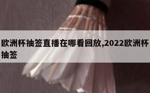 欧洲杯抽签直播在哪看回放,2022欧洲杯抽签